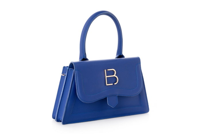Lucky Bees 330 Bolso Azul de Saxo de Cuero de Polivinilo Elegante y Sofisticado para Mujer